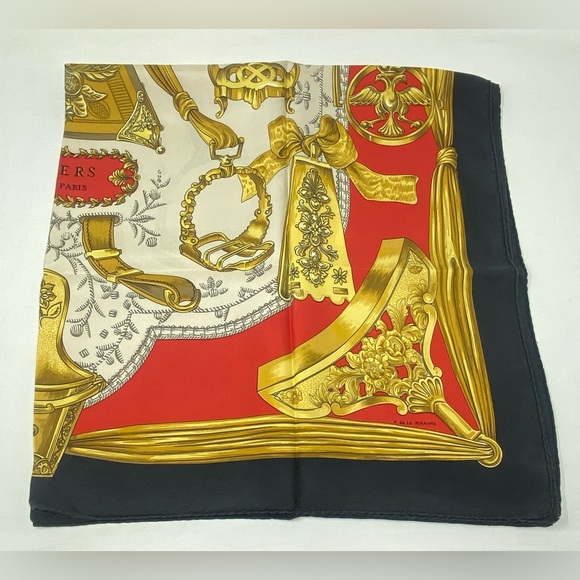 Hermes Vintage Silk Scarf Etriers Carre 90 By F.de La Perriere - Picture 6 of 16
